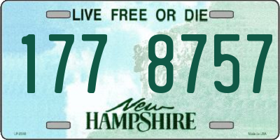 NH license plate 1778757