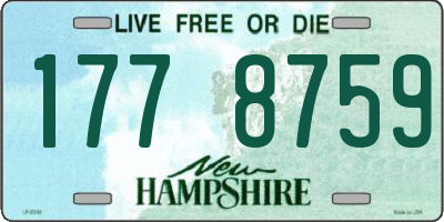 NH license plate 1778759