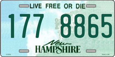 NH license plate 1778865