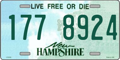 NH license plate 1778924