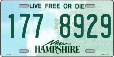 NH license plate 1778929