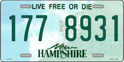 NH license plate 1778931