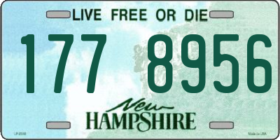 NH license plate 1778956