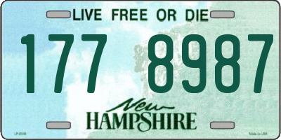 NH license plate 1778987