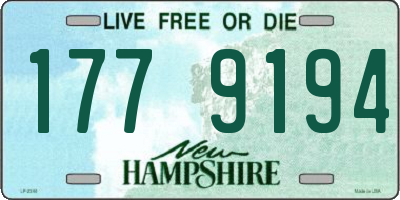 NH license plate 1779194