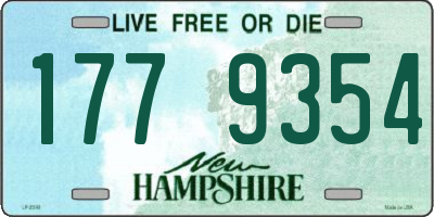 NH license plate 1779354