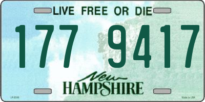 NH license plate 1779417