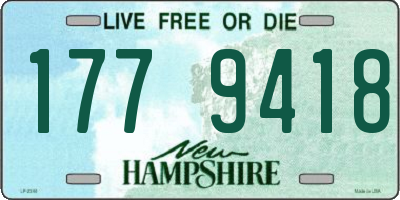 NH license plate 1779418