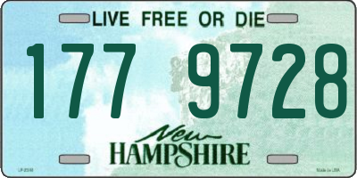 NH license plate 1779728
