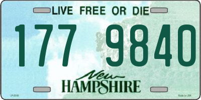 NH license plate 1779840