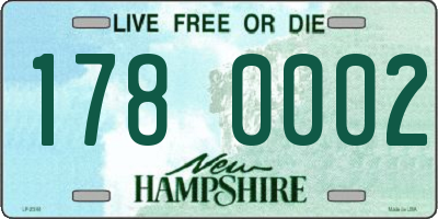 NH license plate 1780002