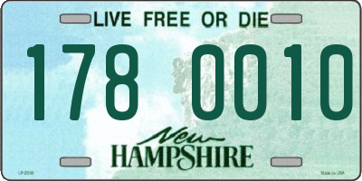 NH license plate 1780010