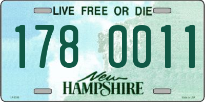 NH license plate 1780011
