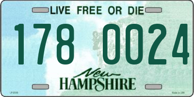 NH license plate 1780024