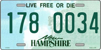 NH license plate 1780034