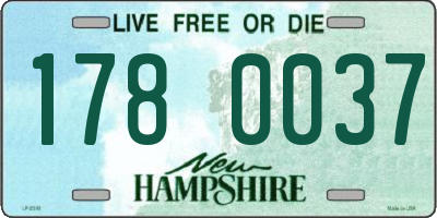 NH license plate 1780037
