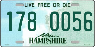 NH license plate 1780056