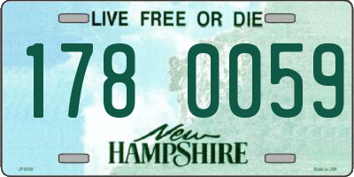 NH license plate 1780059