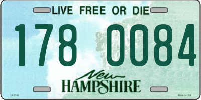 NH license plate 1780084