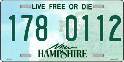 NH license plate 1780112