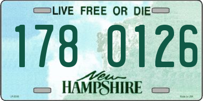 NH license plate 1780126