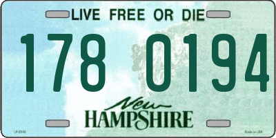 NH license plate 1780194