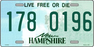 NH license plate 1780196