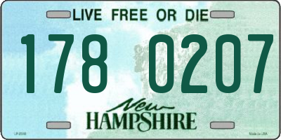 NH license plate 1780207