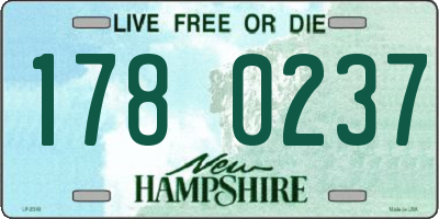 NH license plate 1780237