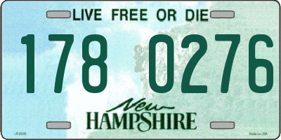 NH license plate 1780276