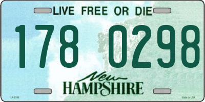 NH license plate 1780298