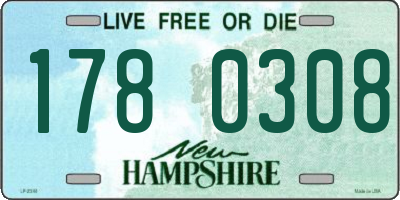 NH license plate 1780308