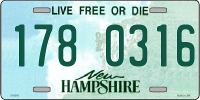NH license plate 1780316