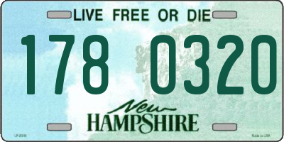 NH license plate 1780320
