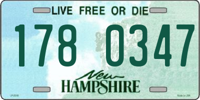 NH license plate 1780347