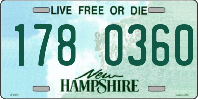 NH license plate 1780360
