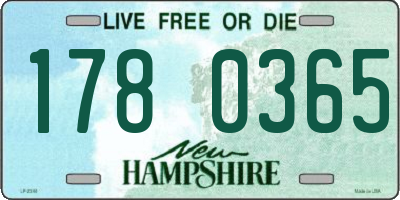 NH license plate 1780365