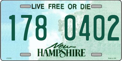 NH license plate 1780402