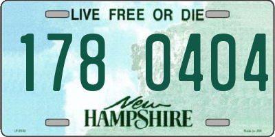 NH license plate 1780404