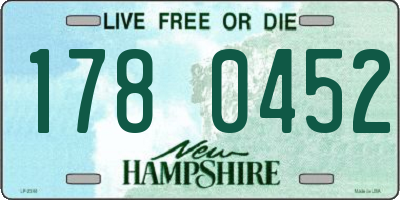 NH license plate 1780452
