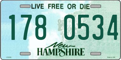 NH license plate 1780534