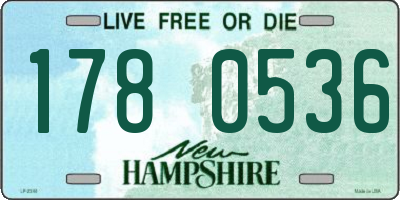 NH license plate 1780536