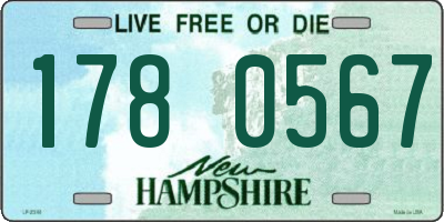 NH license plate 1780567