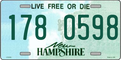 NH license plate 1780598