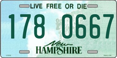 NH license plate 1780667