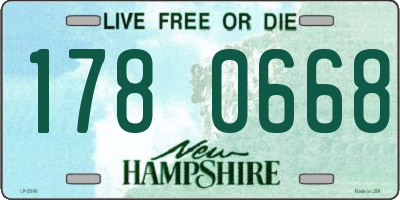 NH license plate 1780668