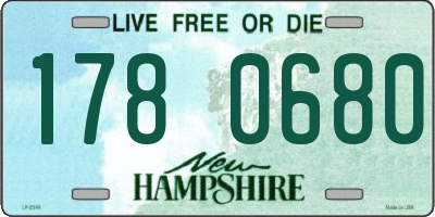 NH license plate 1780680