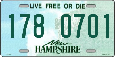 NH license plate 1780701