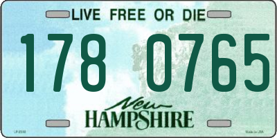 NH license plate 1780765