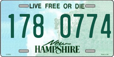 NH license plate 1780774